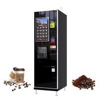 Distributeur automatique de café robotisé avec fonction de nettoyage automatique, haute efficacité, écran tactile, options de paiement multiples