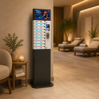 Y2 Power AMI Pro – Casier de recharge rapide intelligent à 10 baies pour mur/sol, avec écran publicitaire et fonctionnement à monnayeur, pour téléphones portables