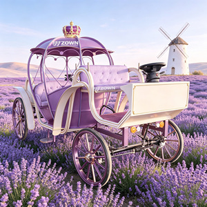 Charrette de princesse citrouille électrique personnalisée en usine avec revêtement antirouille pour les sites touristiques, les mariages et les excursions - Product Image 1
