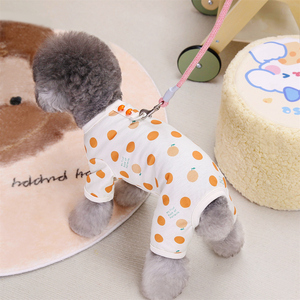 מכנסיים לכלב עם ארבע רגליים: בגדי בית חדשים עם נקודות פולקה לאביב/קיץ לכלבים - Product Image 2