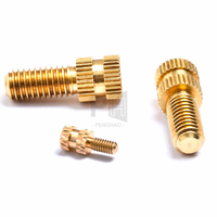 Professional M3 M4 M6 Brass Molded-in Threaded Insert Nut with Embedded Stud Bolts for Plastic Injection Molding