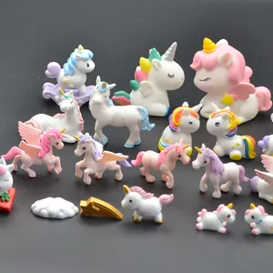 Cientos de animales 5 colores: rojo, rosa, Amarillo, Azul, Blanco flamenco, unicornio, pájaro, figuritas de cerdo de resina