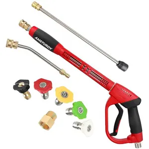 Amstudy nước lạnh thương mại xách tay áp lực cao điện xe máy giặt Súng 4000psi áp lực máy giặt Súng bọt