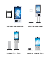 Terminal intelligent de 24 à 27 pouces avec écran tactile Kiosque Android pour tablette et imprimante pour l'intérieur de l'hôtel SDK d'enregistrement et de boulangerie