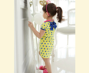 Ropa Infantil al por Mayor, Vestido Recto de Manga Corta con Estampado de Puntos Estilo Ghanaí para Niñas, de Fabricante Chino - Product Image 6