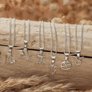 จี้โซดิแลค โมอิสซาไนต์ ดีไซน์มินิมอล สำหรับทุกเพศ ทำจากเงินสเตอร์ลิง เหมาะสำหรับใส่ทุกวัน ออกแบบอักษรย่อส่วนตัว ป้องกันการแพ้ เหมาะเป็นของขวัญ - Product Image 3