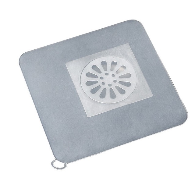Eco-friendly Reusable square Floor Drain Cover Strainer Hair Catcher Overflow Drain Cover for Bathroom Bathtub