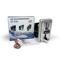 JY-633 Accepteur de pièces multi-monnaies LED lumineux et coloré, sélecteur électronique de pièces CPU anti-fraude pour jeux d'arcade et distributeurs automatiques