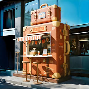 Simulación gigante 3M 4M 5M 6M camión de comida con conveniente móvil comedor coche pabellón equipaje forma caja venta en móvil comedor Coche - Product Image 2