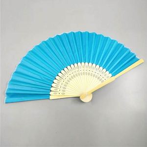 Abanico de Papel de Bambú con Logotipo Personalizado, Plegable y Portátil, para Bodas y Publicidad a un Precio Económico con Patrón Grabado - Product Image 3