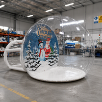 Globe à neige gonflable thème Noël maison hantée d'Halloween, best-seller
