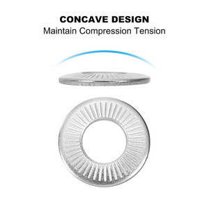 Arandelas cónicas de acero inoxidable M6 M8 M10 <span class=keywords><strong>DIN</strong></span> <span class=keywords><strong>2093</strong></span>, arandelas Belleville, arandelas de resorte curvadas, arandelas grabadas para construcción - Product Image 6