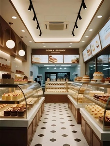 Vitrine/Comptoir en Fer et Bois pour Présentation de Pains, Pâtisseries et Gâteaux avec Éclairage pour Centres Commerciaux et Boulangeries - Product Image 6