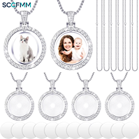 SCCFMM Plateaux de strass pour sublimation, Ensemble de pendentifs cœur, Pendentifs en strass vierges double face pour impression par transfert thermique
