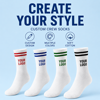 Chaussettes de sport personnalisées avec logo et rayures, en coton rembourré, pour la course à pied