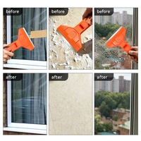 AIRAJ Ensemble de raclettes de nettoyage pour vitres, raclettes pour sols et outils de remplissage de joints, avec lame de raclette remplaçable