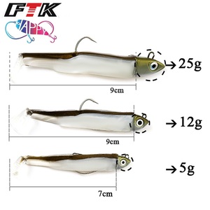 FTK 9g 20g Jig Head Soft Fishing <span class=keywords><strong>esche</strong></span> Silicone <span class=keywords><strong>esche</strong></span> manovella gancio Jigging <span class=keywords><strong>Bass</strong></span> luke Zander efficace per le specie bersaglio di Marlin - Product Image 3