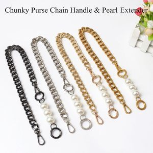Chunky <b>Purse</b> Chain Handles Short Strap Replacement For Handbag Set Of Inches Long - Product Image 4
