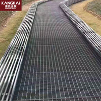 Revêtement de sol électrozingué dentelé en acier au carbone à capacité de charge élevée personnalisé Caractéristiques de sécurité pour système de drainage