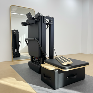Réformateur <span class=keywords><strong>Pilates</strong></span> Pliable et Réglable en Aluminium Portable pour Usage Professionnel et Domestique, Robuste, Idéal pour Studio de <span class=keywords><strong>Pilates</strong></span> - Product Image 1