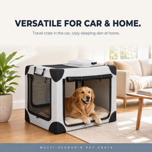 Transportín Plegable para Mascotas, Jaula de Viaje con Malla y Asa Superior para Gatos y Perros Pequeños - Product Image 4
