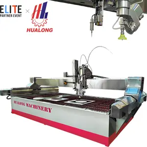 Hualong đá máy móc HLWJ-4020P tự động chụp ảnh CAD mô hình thế hệ 5 trục CNC bằng tia nước máy bay phản lực nước máy cắt