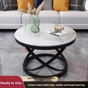 Table basse moderne minimaliste en acier et ardoise, nouveau modèle tendance pour la maison, table d'appoint pour canapé de salon, petit appartement, balcon - Product Image 3