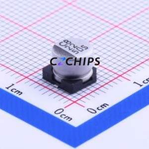 ตัวเก็บประจุอิเล็กโทรไลต์อะลูมิเนียมแบบ SMD รุ่น VES220M1HTR-0605, ขนาด D6.3xL5.3 มม. 22uF 20% 50V 6.3 มม. - Product Image 1