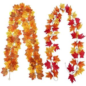Vignes artificielles d'érable d'automne Zongwang, feuilles en soie de 10 cm à 30 cm pour décorations de Thanksgiving et d'Halloween - Product Image 4
