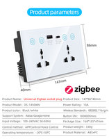 Prise murale intelligente WiFi OCY avec USB Type C, double prise UK10A pour contrôle à distance mobile, interrupteur Tuya Smart Life