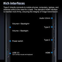 Extension intelligente IPS 4K de 16 pouces avec écran tactile supplémentaire rétroéclairé OLED compatible avec Smartphone portable et ordinateur portable
