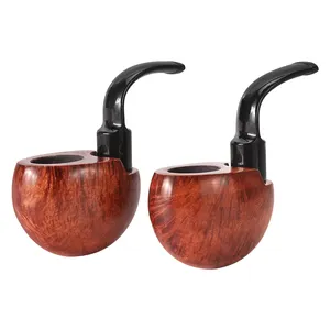 Wholesale In Stock Wooden Smoking Pipe for Tobacco Briar Wood Pipe for Smoking Customized China Manufacturer