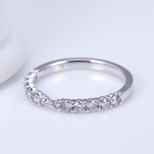 Bague de fiançailles en or 18 carats Messi Jewelry MSR-1081, bague de mariage éternelle en diamant pour femmes, or 18 carats - Product Image 6