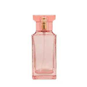 Pulvérisateur de parfum transparent, bouteille en verre rouge vide, avec logo, personnalisé, de styliste, 50/30ml