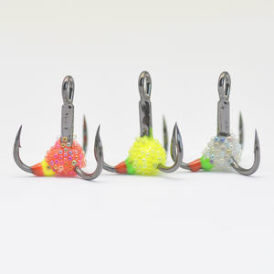 Anzuelos Triples para Pesca en Hielo, Acero con Alto Contenido de Carbono, Mini Señuelo Metálico - Product Image 5