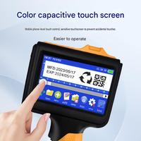 Imprimante d'étiquettes à jet d'encre portable manuelle avec cartouche d'encre de 12,7 mm, écran tactile, matériau d'impression plastique pour code QR, code-barres, date de lot