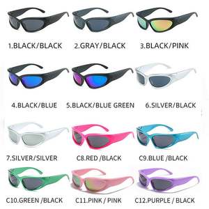 Lunettes de soleil sport Y2K personnalisées en gros, style cool, protection UV400, effet miroir, pour femmes et hommes - Product Image 4
