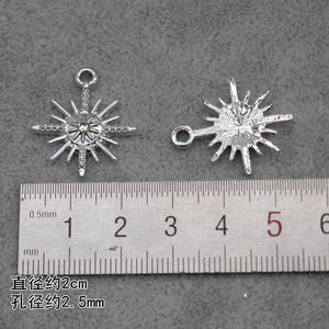 2025 vente chaude bricolage KoreanCrown matériel en forme spéciale pointu mode multi-angle étoile pendentif boucles d'oreilles alliage accessoires - Product Image 4