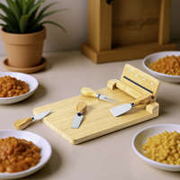 Plateau de service pliable en acier inoxydable écologique, créatif et magnétique, avec planche à charcuterie en bois et plateau à fromage en bambou