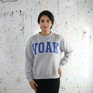 เสื้อฮู้ดผู้ชาย VOAK สีเทาขี้เถ้า ผ้าฝ้าย 100% สไตล์วินเทจแนวสตรีท ด้ายคุณภาพสูง - Product Image 1
