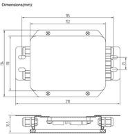 Junebreath JXH015 Boîte de jonction de haute précision en acier inoxydable IP65 1-4 capteurs Réglage de la différence d'angle Instrument industriel
