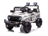 Voiture électrique 12V 4x4 pour enfants, 2 places, tout-terrain, avec télécommande, lumières LED, musique et portes ouvrables