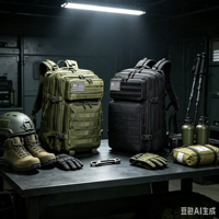 Mochila Táctica Personalizada de Fábrica Grande Tipo Paquete de Asalto para 3 Días con Forro de Poliéster Impermeable Bolsa Molle de Moda Unisex