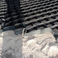 Grille de gravier en plastique noir HDPE pas cher, géocellule de soutien de charge, vente, prix fabricant, géocellule HDPE