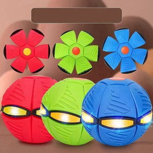 Jouet volant UFO plat, disque à lancer, spectacles éblouissants, fantaisie, doux, pour enfants, en plein air - Product Image 2