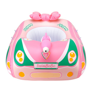 Bateau gonflable rose Swimbobo pour enfants, siège de natation pour bébés, jouet aquatique avec pistolet à eau et auvent - Product Image 2
