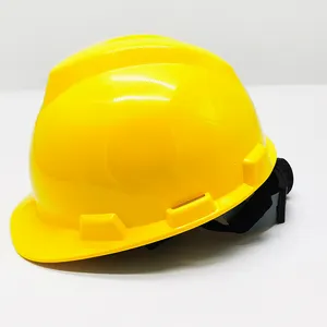 제조업체 접이식 기계 공학 노란색 플라스틱 전기 기사 4 포인트 안전 보호 헬멧 바이저
