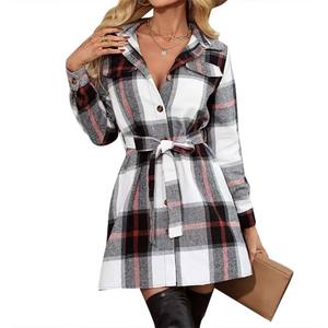 Manteau de <span class=keywords><strong>fourrure</strong></span> à carreaux mi-long pour femme, automne et hiver 2022 - Product Image 5