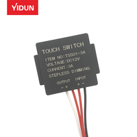 Sensor Táctil YIDUN, Interruptor Táctil Capacitivo de Vidrio Espejo Mármol de 6v 12v 36w 3a