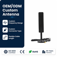 12dBi Vertikale Omni-Flachantenne aus ABS für 4G LTE, 700-2700MHz, Magnet- und Schraubmontage, 3M RG174 Stecker-Kabel, WLAN-Router, VSWR1.5